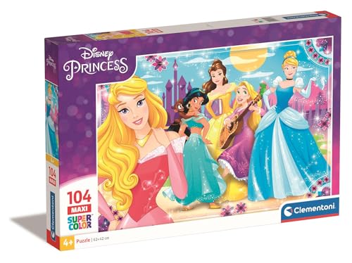 Clementoni 23714 Maxi Princess – Puzzle 104 Teile ab 4 Jahren, farbenfrohes Kinderpuzzle mit extra großen Puzzleteilen, Geschicklichkeitsspiel für Kinder Clementoni 23714 Maxi Princess – Puzzle 104 Teile ab 4 Jahren, farbenfrohes Kinderpuzzle mit extra großen Puzzleteilen, Geschicklichkeitsspiel für Kinder von Clementoni