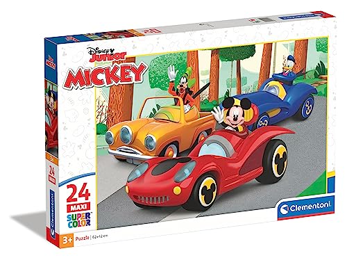 Clementoni - 24229 - Supercolor Puzzle Disney Mickey - Puzzle Mit 24 Teile Maxi - Puzzle Für Kinder Ab 3 Jahren, Made In Italy von Clementoni