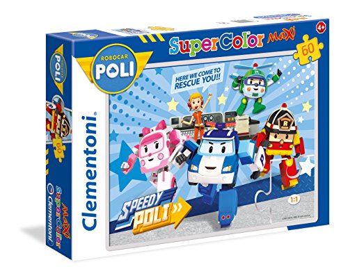 Clementoni 26428 Robocar Poli Supercolor Maxi-Puzzle, 60 Pezzi von Clementoni