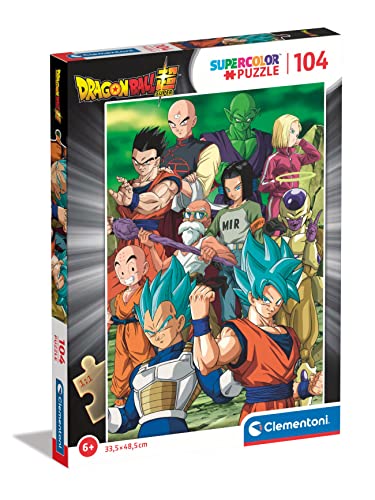 Clementoni - 25750 - Supercolor Puzzle - Dragonball - Puzzle 104 Teile Ab 6 Jahren, Buntes Kinderpuzzle Mit Besonderer Leuchtkraft & Farbintensität, Geschicklichkeitsspiel Für Kinder von Clementoni