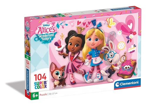 Clementoni Disney Alice Bakery Kinder Puzzle 104 Teile - Disney Puzzle 37,9 x 26,9 cm cm für Kinder ab 6 Jahre - Geschicklichkeitsspiel von Clementoni 25751 von Clementoni