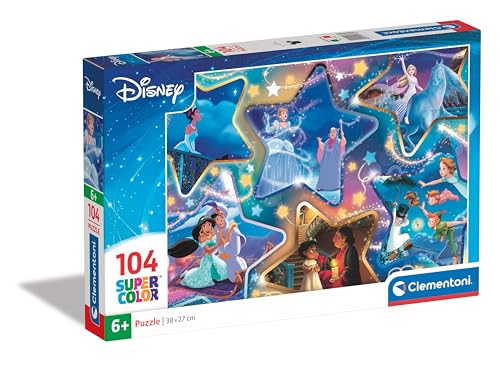 Clementoni Disney Magische Momente Kinder Puzzle 104 Teile - Disney Puzzle 37,9 x 26,9 cm für Kinder ab 6 Jahre - Geschicklichkeitsspiel von Clementoni 25766 von Clementoni