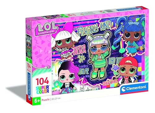 Clementoni L.O.L. Puzzle 104 Teile - Kinder Puzzle 37,9 x 26,9 cm für Kinder ab 6 Jahre - Geschicklichkeitsspiel von Clementoni 25785 von Clementoni