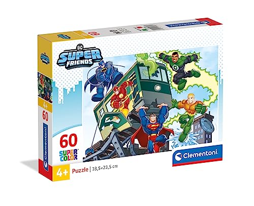 Clementoni - 26066 - Supercolor Puzzle Dc Comics Super Friends - Puzzle Mit 60 Teile - Puzzle Für Kinder Ab 5 Jahren, Made In Italy von Clementoni