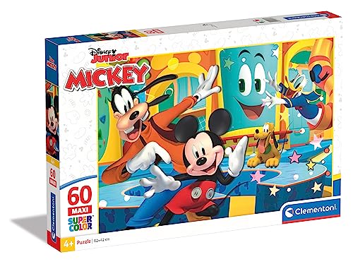 Clementoni - 26473 - Supercolor Puzzle Disney Mickey - Puzzle Mit 60 Teile Maxi- Puzzle Für Kinder Ab 4 Jahren, Made In Italy von Clementoni