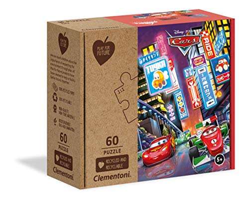 Clementoni 26999 Play for Future Cars – Puzzle 60 Teile ab 5 Jahren, Kinderpuzzle aus recyceltem & recycelbarem Material, Denkspiel für Kinder von Clementoni