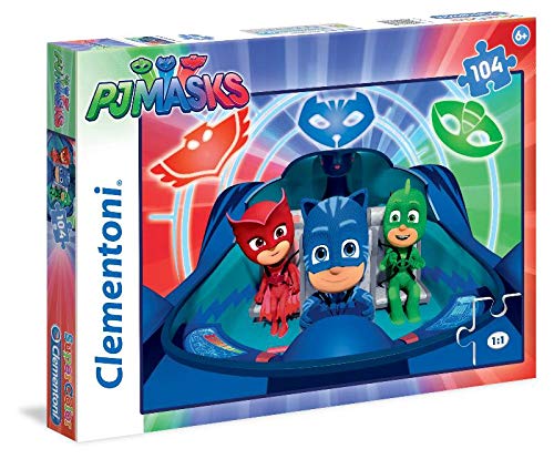 Clementoni 27092 PJ Masks Supercolor Puzzle, Mehrfarbig, 104 Pezzi von Clementoni