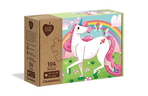 Clementoni 27198 Play for Future Born to Sparkle – Puzzle 104 Teile ab 6 Jahren, Kinderpuzzle aus recyceltem & recycelbarem Material, Denkspiel für Kinder von Clementoni