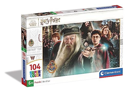 Clementoni - 27264 - Supercolor Puzzle - Harry Potter - Puzzle 104 Teile Ab 6 Jahren, Buntes Kinderpuzzle Mit Besonderer Leuchtkraft & Farbintensität, Geschicklichkeitsspiel Für Kinder von Clementoni