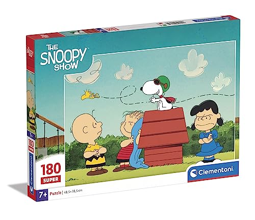 Clementoni - 29065 - Supercolor Puzzle - Peanuts - Puzzle 180 Teile Ab 7 Jahren, Buntes Kinderpuzzle Mit Besonderer Leuchtkraft & Farbintensität, Geschicklichkeitsspiel Für Kinder von Clementoni