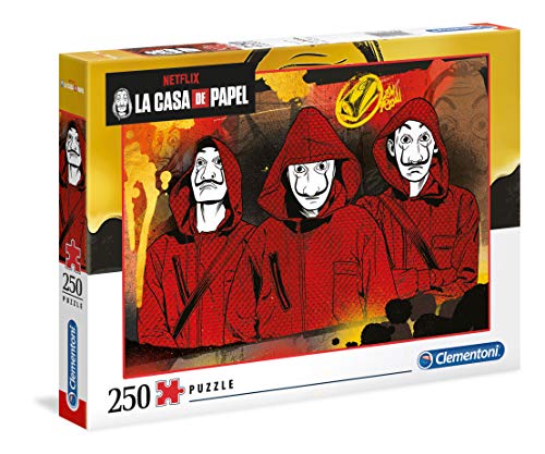 Clementoni 29104 Supercolor La Casa de Papel – Puzzle 250 Teile ab 9 Jahren, buntes Kinderpuzzle mit besonderer Leuchtkraft & Farbintensität, Geschicklichkeitsspiel für Kinder, Mehrfarbig von Clementoni