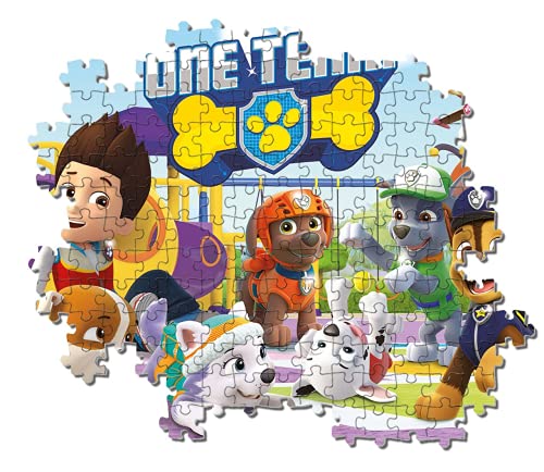 Clementoni 29308 Supercolor Paw Patrol – Puzzle 180 Teile ab 7 Jahren, buntes Kinderpuzzle mit besonderer Leuchtkraft & Farbintensität, Geschicklichkeitsspiel für Kinder von Clementoni