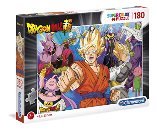 Clementoni 29755 Supercolor Dragon Ball – Puzzle 180 Teile ab 7 Jahren, buntes Kinderpuzzle mit besonderer Leuchtkraft & Farbintensität, Geschicklichkeitsspiel für Kinder von Clementoni