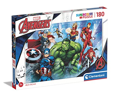 Clementoni - 29778 - Supercolor Puzzle Marvel The Avengers - Puzzle Mit 180 Teile - Puzzle Für Kinder Ab 7 Jahren, Made In Italy von Clementoni