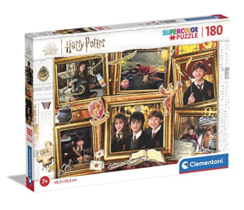 Clementoni - 29781 - Supercolor Puzzle - Harry Potter - Puzzle 180 Teile Ab 7 Jahren, Buntes Kinderpuzzle Mit Besonderer Leuchtkraft & Farbintensität, Geschicklichkeitsspiel Für Kinder von Clementoni