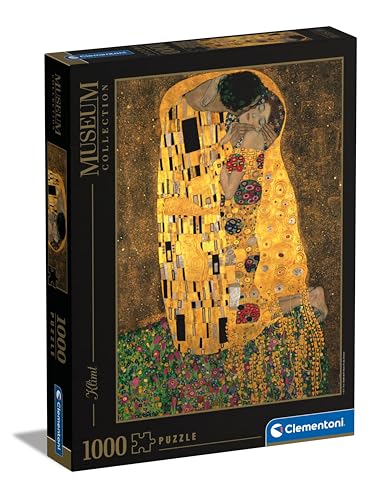 Clementoni 31442 Klimt – Der Kuss – Puzzle 1000 Teile, Museum Collection, Geschicklichkeitsspiel für die ganze Familie, Erwachsenenpuzzle ab 14 Jahren, Mehrfarbig von Clementoni