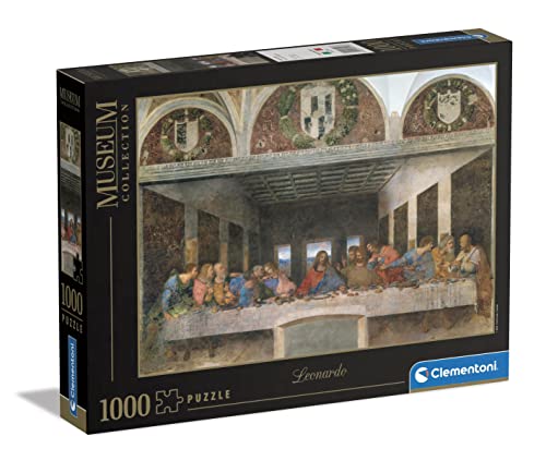 Clementoni 31447 Leonardo Das Abendmahl Puzzle 1000 Teile, Museum Collection, Geschicklichkeitsspiel für die ganze Familie, Erwachsenenpuzzle ab 14 Jahren Mehrfarbig von Clementoni