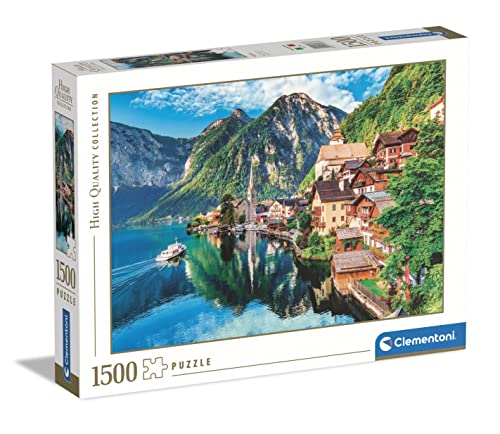 Clementoni 31687 Hallstat Collection Hallstatt-Puzzle 1500 Teile ab 14 Jahren, Erwachsenenpuzzle mit Wimmelbild, Geschicklichkeitsspiel für die ganze Familie, Mehrfarbig, Medium von Clementoni