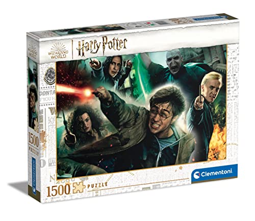 Clementoni 31690 Harry Potter – Puzzle 1500 Teile ab 9 Jahren, Erwachsenenpuzzle mit Wimmelbild, herausforderndes Geschicklichkeitsspiel für die ganze Familie von Clementoni