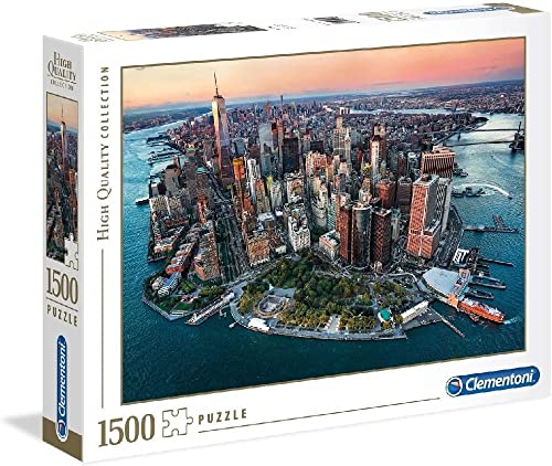 Clementoni 31810 New York – Puzzle 1500 Teile ab 9 Jahren, buntes Erwachsenenpuzzle mit kräftigen Farben, Geschicklichkeitsspiel für die ganze Familie, schöne Geschenkidee von Clementoni