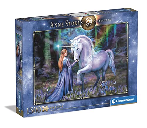 Clementoni 31821 Holz 1500pcs Anne Stokes Collection Bluebell Wood-Puzzle 1500 Teile ab 14 Jahren, Erwachsenenpuzzle mit Wimmelbild, Geschicklichkeitsspiel für die ganze Familie, Mehrfarbig, Medium von Clementoni