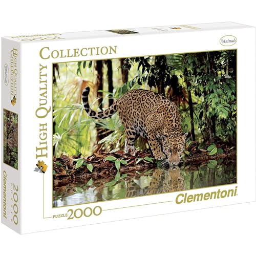 Clementoni 32537 Leopard – Puzzle 2000 Teile, Geschicklichkeitsspiel für die ganze Familie, Erwachsenenpuzzle ab 14 Jahren von Clementoni