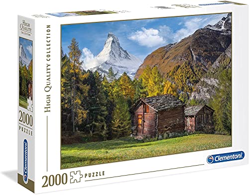 Clementoni 32544 Faszinierendes Matterhorn – Puzzle 2000 Teile ab 9 Jahren, buntes Erwachsenenpuzzle mit kräftigen Farben, Geschicklichkeitsspiel für die ganze Familie, schöne Geschenkidee von Clementoni