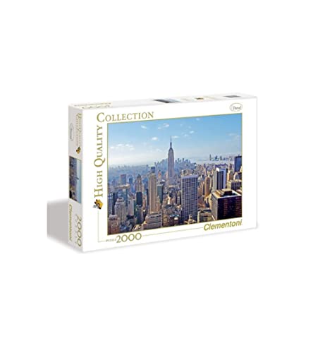 Clementoni 32544.3 New York Puzzle, buntes Erwachsenenpuzzle mit kräftigen Farben, Geschicklichkeitsspiel für die ganze Familie, schöne Geschenkidee, 2000 Teile, Ab 9 Jahren von Clementoni