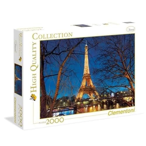 Clementoni 32554 Paris – Puzzle 2000 Teile ab 9 Jahren, buntes Erwachsenenpuzzle mit kräftigen Farben, Geschicklichkeitsspiel für die ganze Familie, schöne Geschenkidee von Clementoni