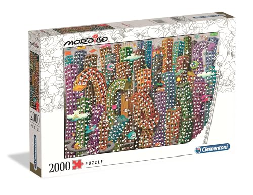 Clementoni 32565 Mordillo Der Dschungel – Puzzle 2000 Teile, buntes Legespiel für die ganze Familie, Erwachsenenpuzzle ab 14 Jahren von Clementoni