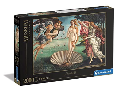 Clementoni - 32572 - Museum Collection Puzzle - Birth of Venus - Puzzle 2000 Teile ab 14 Jahren, Erwachsenenpuzzle mit Wimmelbild, Geschicklichkeitsspiel für die ganze Familie, Medium von Clementoni