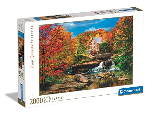 Clementoni 32574 Italy Collection-Glade Creek Grist Mill, Puzzle 2000 Teile Für Erwachsene Und Kinder 10 Jahren, Geschicklichkeitsspiel Für Die Ganze Familie, Mehrfarbig von Clementoni