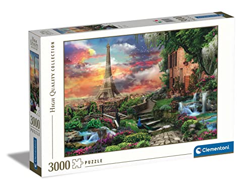 Clementoni 33550 Traumhaftes Paris – Puzzle 3000 Teile ab 9 Jahren, buntes Erwachsenenpuzzle mit kräftigen Farben, Geschicklichkeitsspiel für die ganze Familie, schöne Geschenkidee von Clementoni