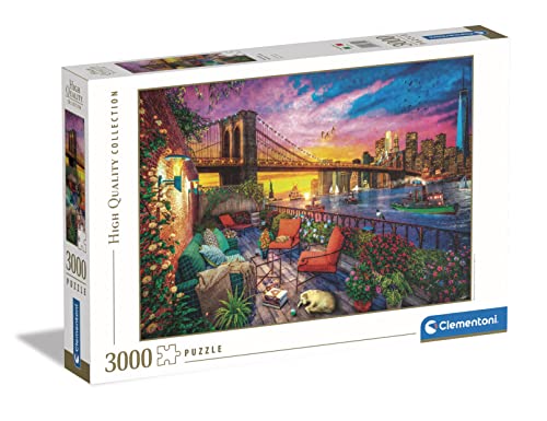 Clementoni - 33552 Collection - Manhattan Balcony Sunset, Puzzle 3000 Teile Für Erwachsene Und Kinder 10 Jahren, Geschicklichkeitsspiel Für Die Ganze Familie von Clementoni