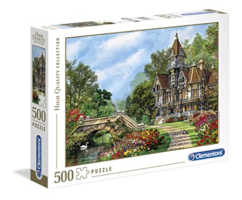 Clementoni 35048 Altes Cottage – Puzzle 500 Teile ab 9 Jahren, buntes Erwachsenenpuzzle mit kräftigen Farben, Geschicklichkeitsspiel für die ganze Familie, schöne Geschenkidee von Clementoni