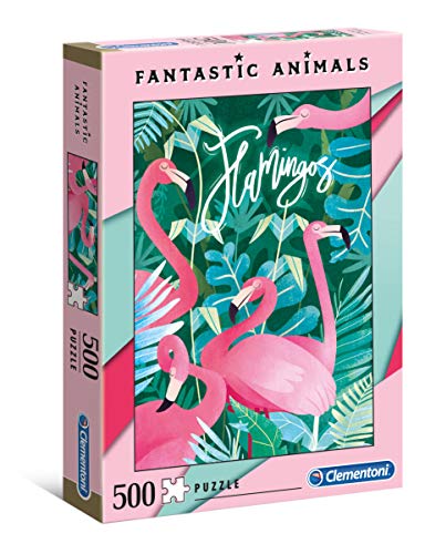 Clementoni 35067 High Quality Puzzle 500 Teile-Fantastic Animals Flamingos, Mehrfarben von Clementoni