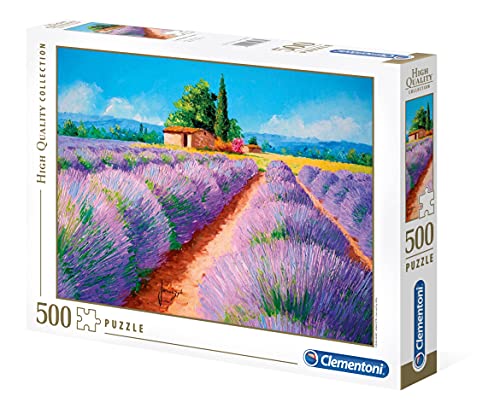 Clementoni 35073 Lavendel-Duft – Puzzle 500 Teile, Geschicklichkeitsspiel für die ganze Familie, farbenfrohes Legespiel, Erwachsenenpuzzle ab 9 Jahren von Clementoni