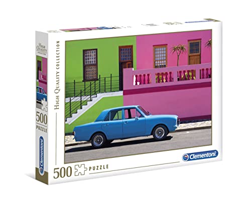 Clementoni 35076 Das Blaue Auto – Puzzle 500 Teile, Geschicklichkeitsspiel für die Familie, farbenfrohes Legespiel, Erwachsenenpuzzle ab 10 Jahren von Clementoni