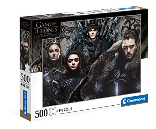 Clementoni - 35091 - Puzzle Game of Thrones - Puzzle 500 Teile - Made in Italy - Legespiel Puzzle, Geschicklichkeitsspiel für die ganze Familie, Erwachsenenpuzzle ab 10 Jahren, Puzzle Erwachsene von Clementoni