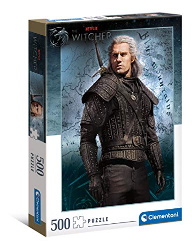 Clementoni 35092 The Witcher – Puzzle 500 Teile ab 9 Jahren, buntes Erwachsenenpuzzle mit kräftigen Farben, Geschicklichkeitsspiel für die ganze Familie, schöne Geschenkidee von Clementoni