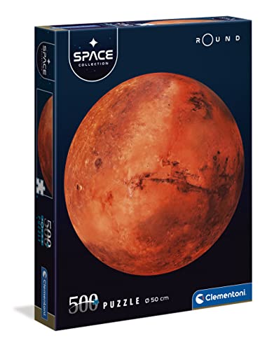 Clementoni 35107 Italien Collection Space-Mars 500 Teile-Legespiel, Geschicklichkeitsspiel für die ganze Familie, Erwachsenenpuzzle ab 10 Jahren-Puzzle rund für Erwachsene, Mehrfarbig, One size von Clementoni