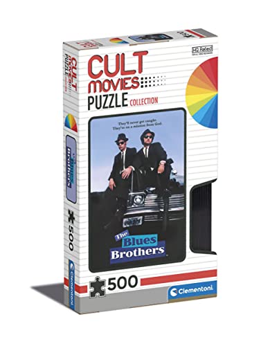 Clementoni - 35109 - Cult Movies Blues Brothers - Puzzle 500 Teile ab 14 Jahren, Erwachsenenpuzzle mit Wimmelbild, Geschicklichkeitsspiel für die ganze Familie von Clementoni