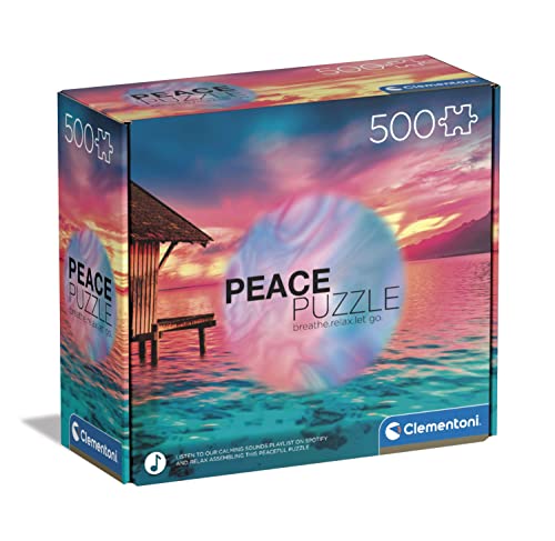 Clementoni - 35120 - Peace Puzzle - Living The Present - Puzzle 500 Teile ab 14 Jahren, Erwachsenenpuzzle mit Wimmelbild, Geschicklichkeitsspiel für die ganze Familie von Clementoni