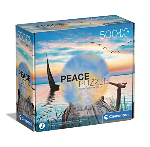 Clementoni - 35121 - Peace Puzzle - Peaceful Wind - Puzzle 500 Teile ab 14 Jahren, Erwachsenenpuzzle mit Wimmelbild, Geschicklichkeitsspiel für die ganze Familie von Clementoni