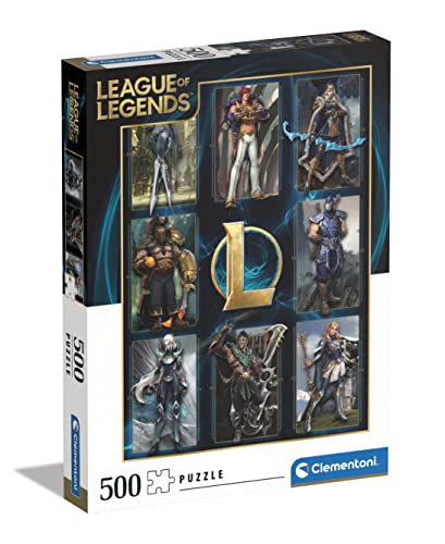 Clementoni - 35122 - Puzzle League of Legends - Puzzle 500 Teile ab 14 Jahren, Erwachsenenpuzzle mit Wimmelbild, Geschicklichkeitsspiel für die ganze Familie von Clementoni