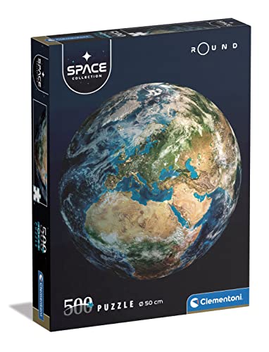 Clementoni - 35152 - Space Collection - Earth, Round Puzzle 500 Teile Für Erwachsene Und Kinder 14 Jahren, Geschicklichkeitsspiel Für Die Ganze Familie von Clementoni