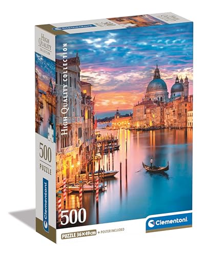 Clementoni Lighting Venice Puzzle 500 Teile Erwachsene - Italien Puzzle Erwachsene in 49 x 36 cm - Puzzle Erwachsene anspruchsvoll von Clementoni 35542 von Clementoni