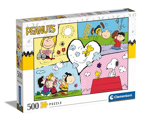 Clementoni - 35558 - Puzzle Peanuts - Puzzle 500 Teile Für Erwachsene Und Kinder 14 Jahren, Geschicklichkeitsspiel Für Die Ganze Familie von Clementoni