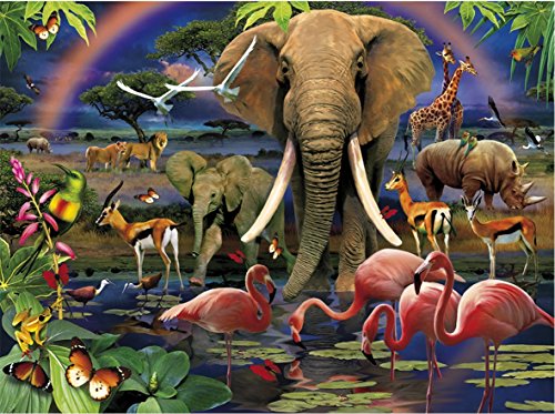 Clementoni 39187.5 - Puzzle Magic 3D 1000 teilig African Savannah von Clementoni