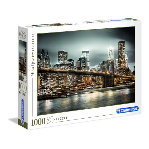 Clementoni 39366 New York Skyline – Puzzle 1000 Teile ab 9 Jahren, buntes Erwachsenenpuzzle mit kräftigen Farben, Geschicklichkeitsspiel für die ganze Familie, schöne Geschenkidee von Clementoni